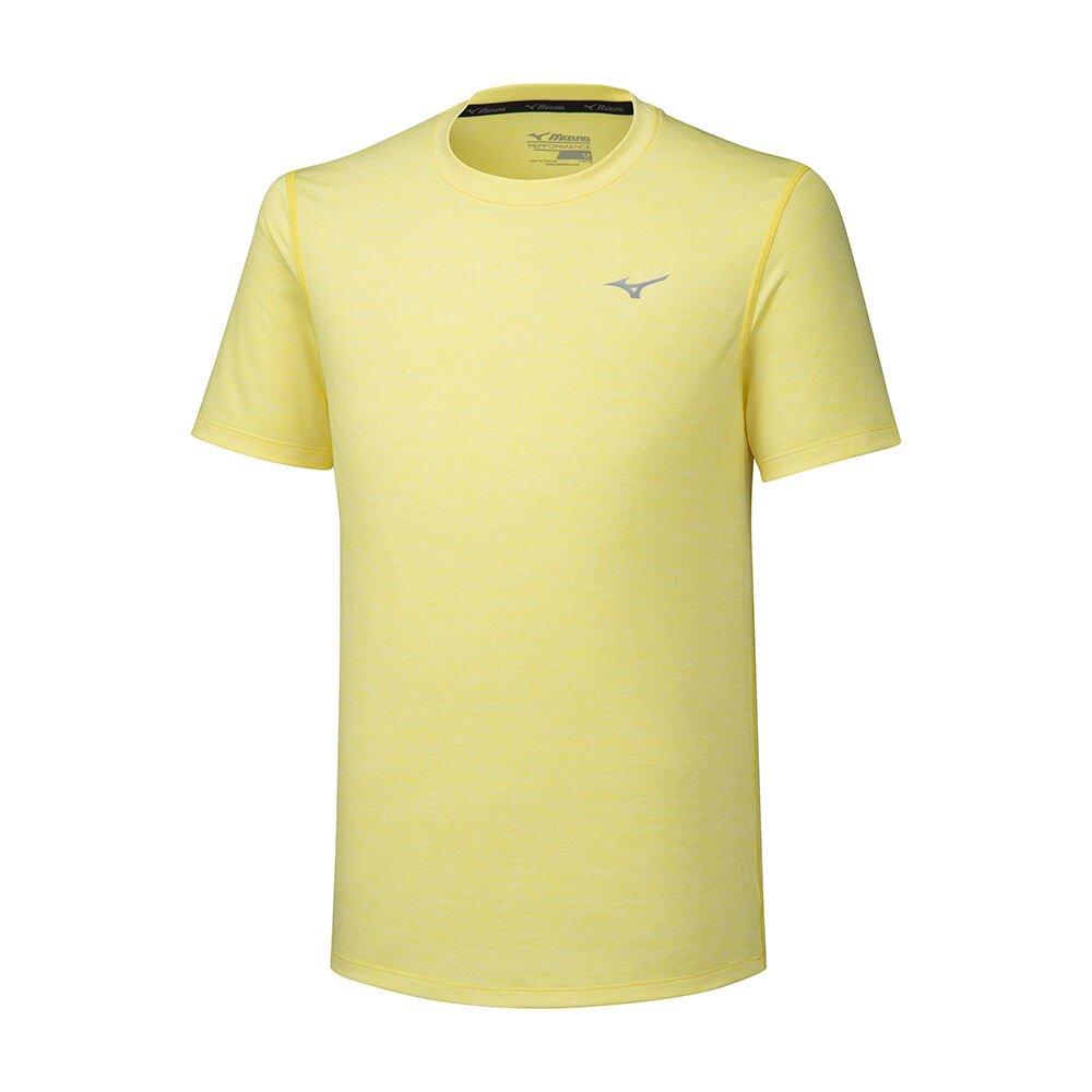 Men's Mizuno T-Shirts Yellow Impulse Core Apparel - J2GA751946